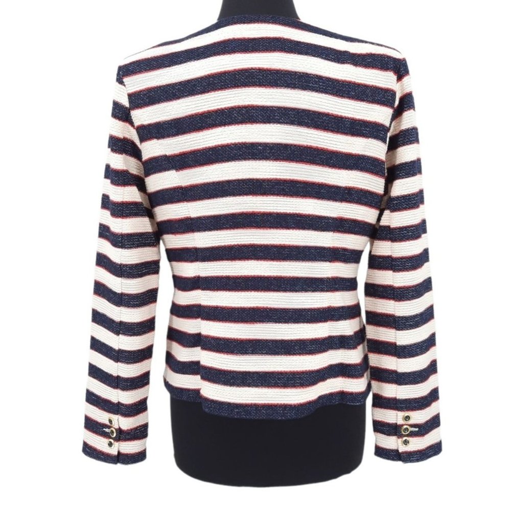 NEW CABI 5094 Cruise Jacket Nautical Stripe Double Breast Blazer 6 Tailored - Picture 7 of 12